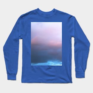 Blue Pink Clouds Long Sleeve T-Shirt